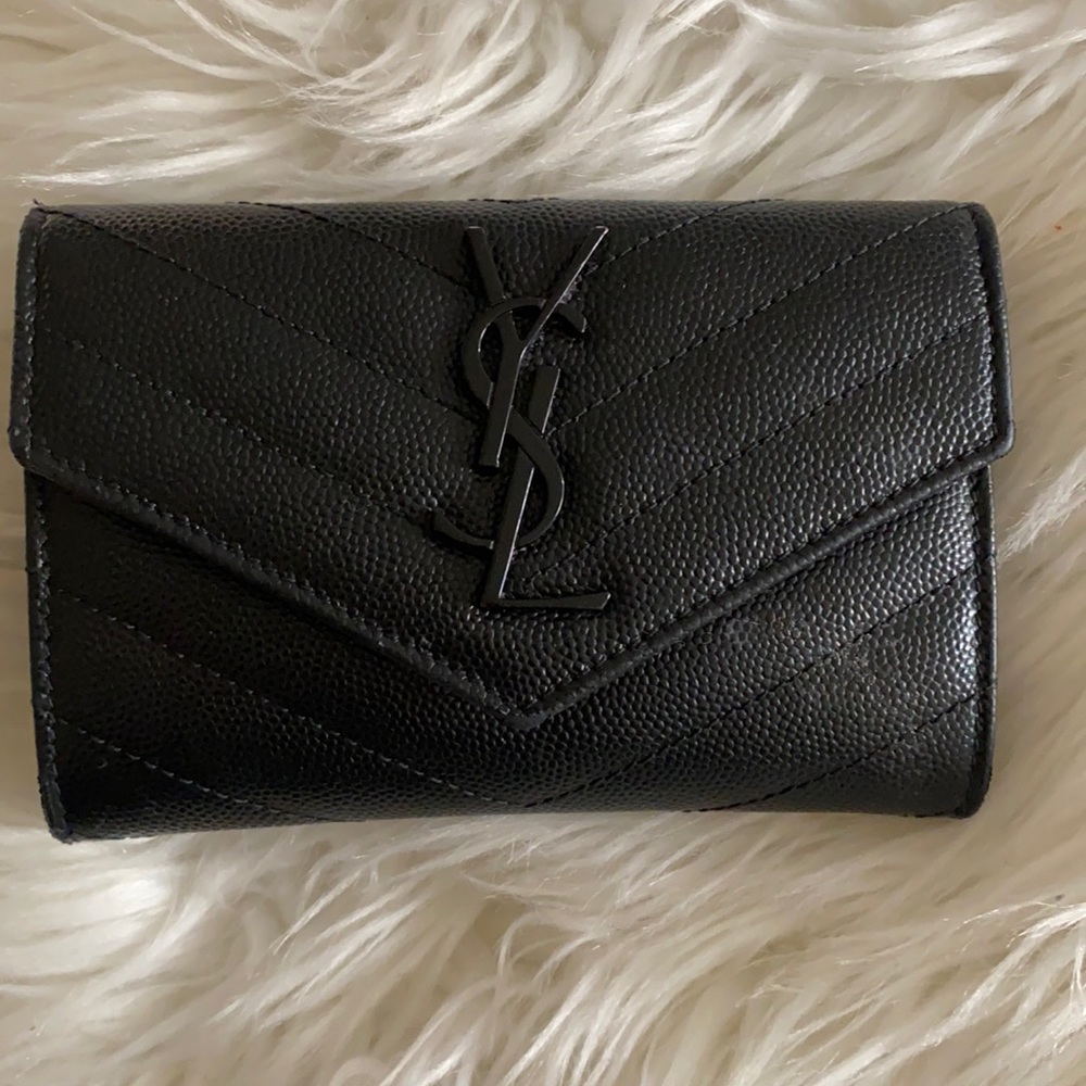 Black Monogram Quilted Leather French Wallet